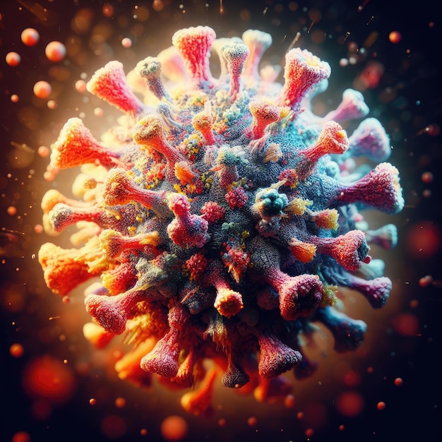 Illustration des Virus vom Typ Coronavirus isoliert auf weißem Hintergrund