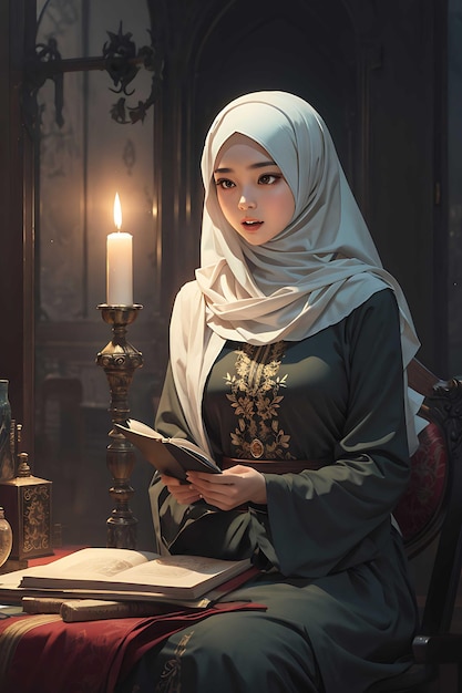 Illustration einer Frau im Hijab