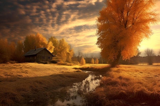 Foto illustration einer herbstlandschaft