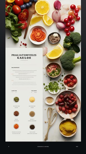 Illustration einer kulinarischen einfachen Website für den täglichen Gebrauch, einfache Empfehlung