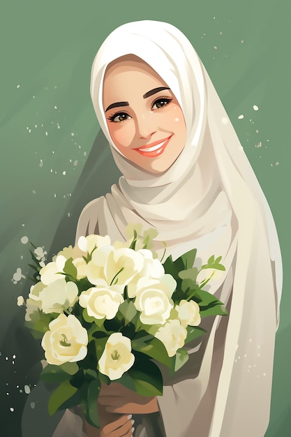 Illustration einer muslimischen Braut