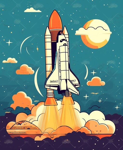 Illustration einer Rakete