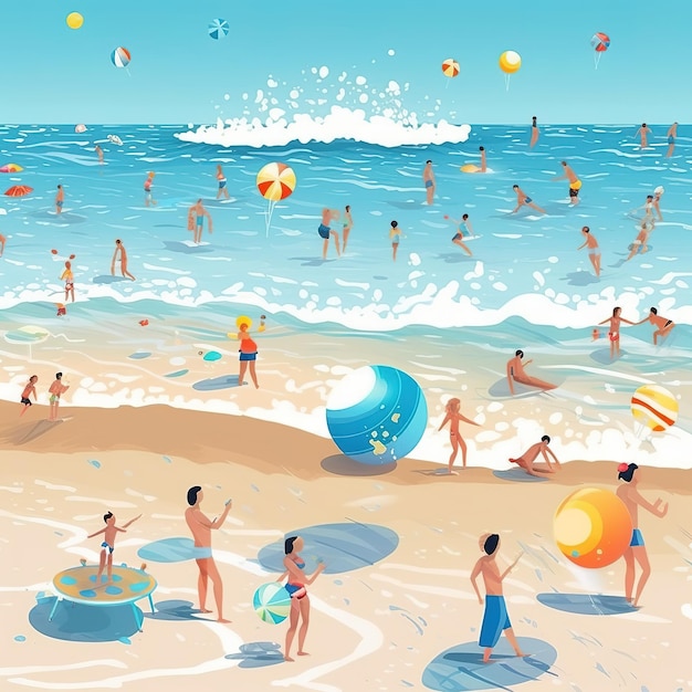 Illustration einer Sommerlandschaft