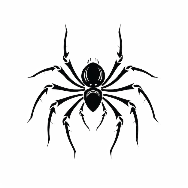 Illustration einer Vektorillustration einer Spinne auf einem Spinnennetz