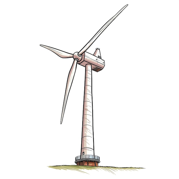 Illustration einer Windkraftanlage