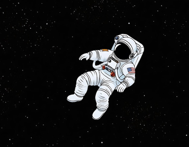 Illustration eines Astronauten im Weltraum