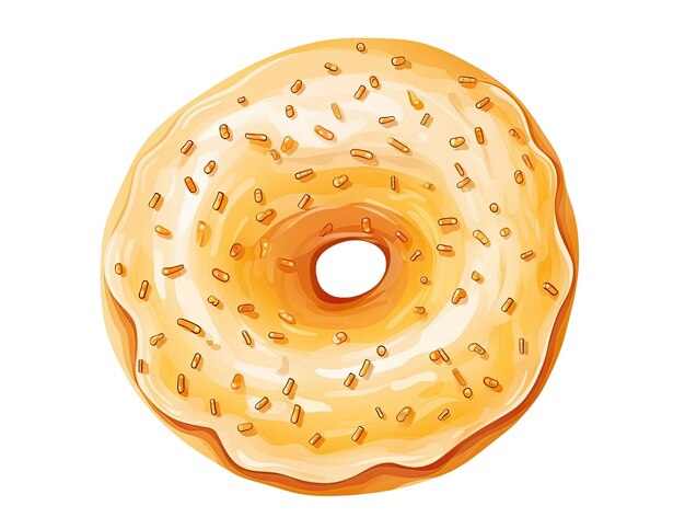 Illustration eines Donuts, der auf weißem Hintergrund isoliert ist