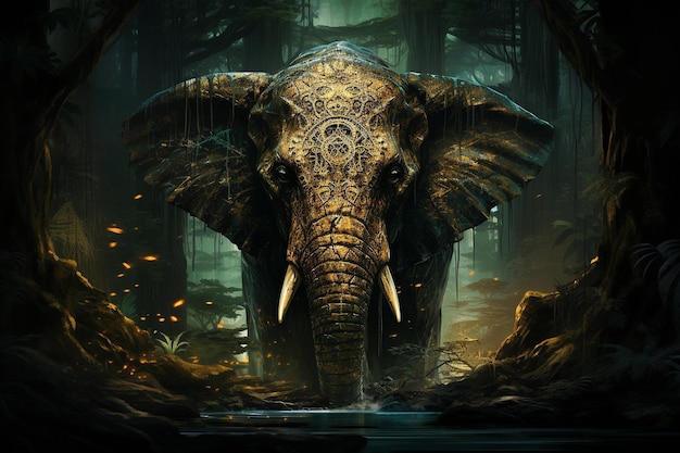 Illustration eines Elefanten