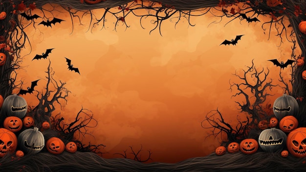Illustration eines Halloween-Grenzdesigns