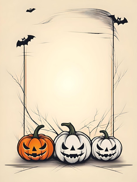 Foto illustration eines halloween-posters mit kopierraum