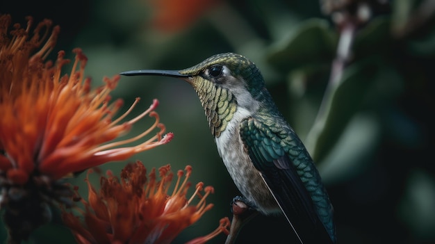 Illustration eines wunderschönen Vogels aus der Nähe