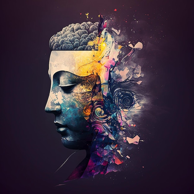 Illustration für Buddha Purnima oder Vesak Day Generative ai