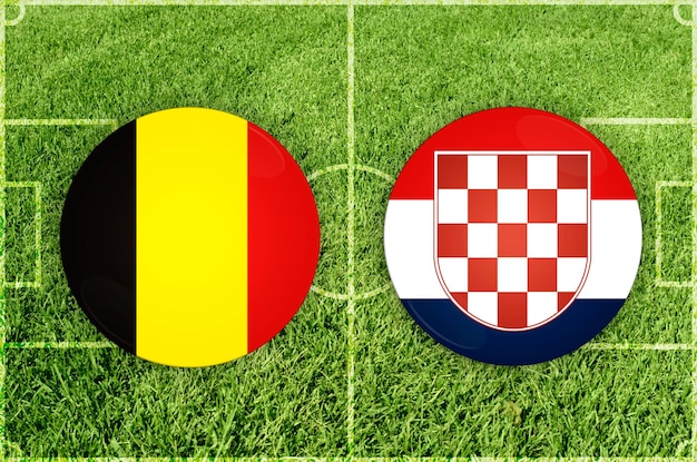 Illustration für Fußballspiel Belgien gegen Kroatien