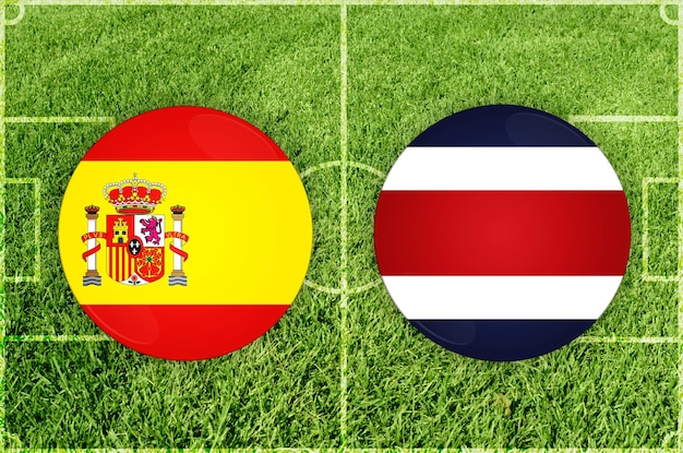 Illustration für Fußballspiel Spanien gegen Costa Rica