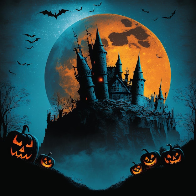 Illustration für Halloween Generative Ai