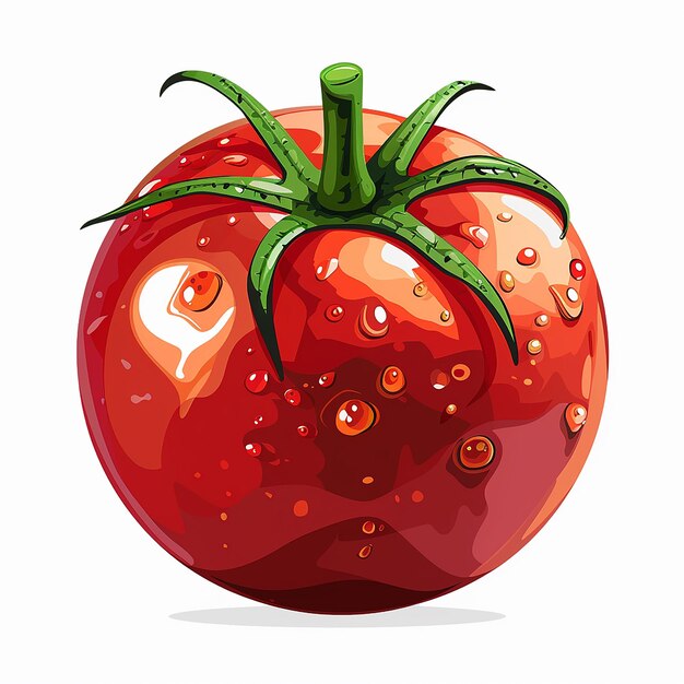 Illustration im flachen Stil Ikonen Logo Tomate
