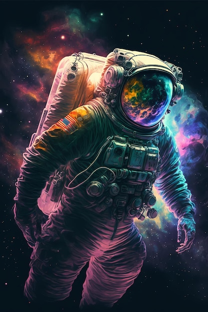 Foto illustration kosmonaut