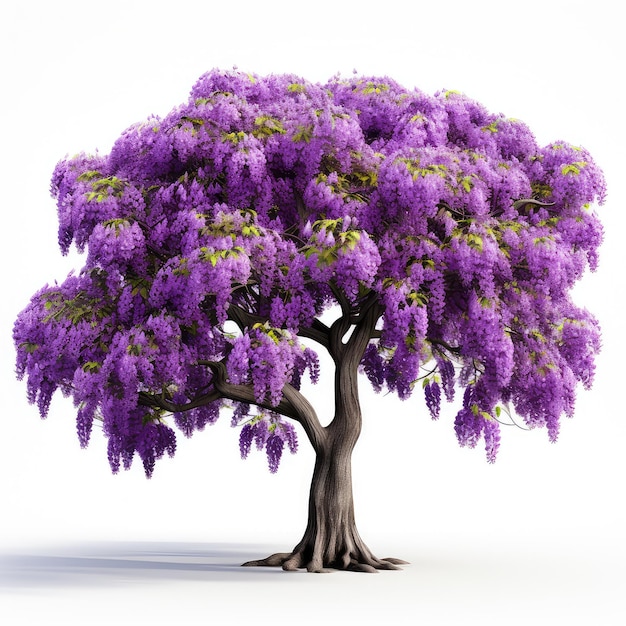 Foto illustration mitreißender blick auf den perfekten wisteria-baum isoliert