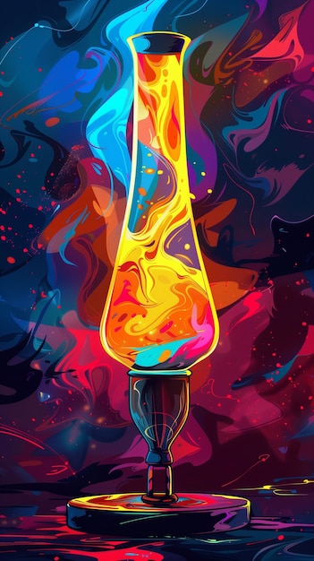 Foto illustration of a colorful abstract lava lamp