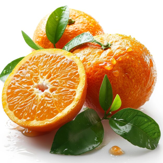 Illustration Orangen weißer Hintergrund Schaufenster