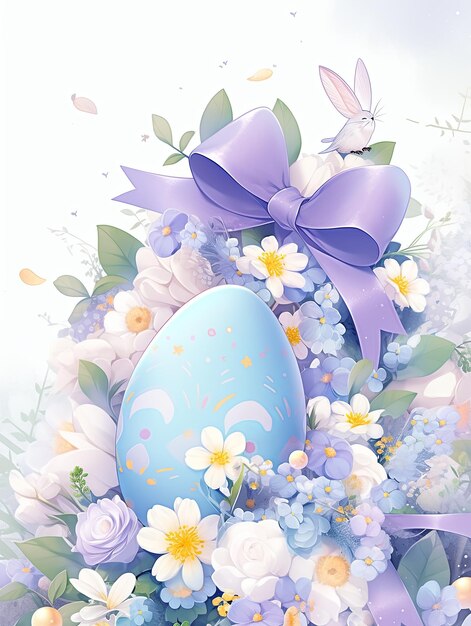 Illustration Ostern-Hintergrund in Blau