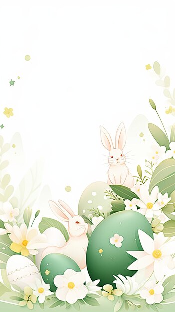 Illustration Ostern-Hintergrund in Grün