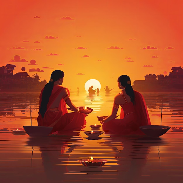 Illustration von Chhath Puja 2023 Bildern HD