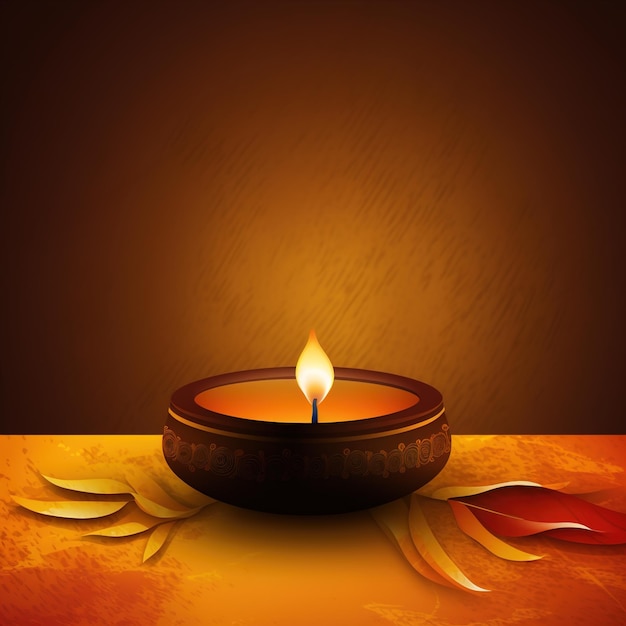 Illustration von Diya zur Diwali-Feier in Indien, Diwali-Feier