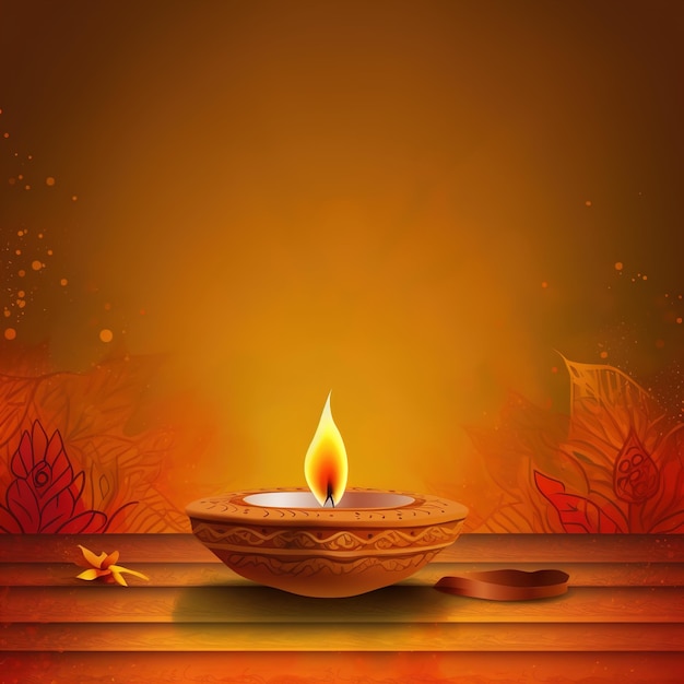 Illustration von Diya zur Diwali-Feier in Indien, Diwali-Feier