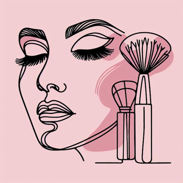 Illustration von einem Make-up-Künstler