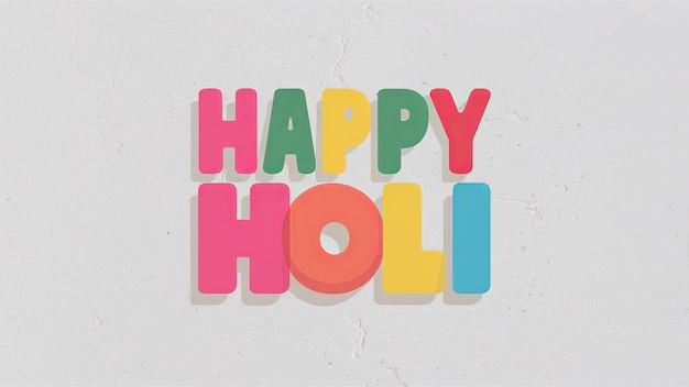 Illustration von Happy Holi in farbenfrohem Text