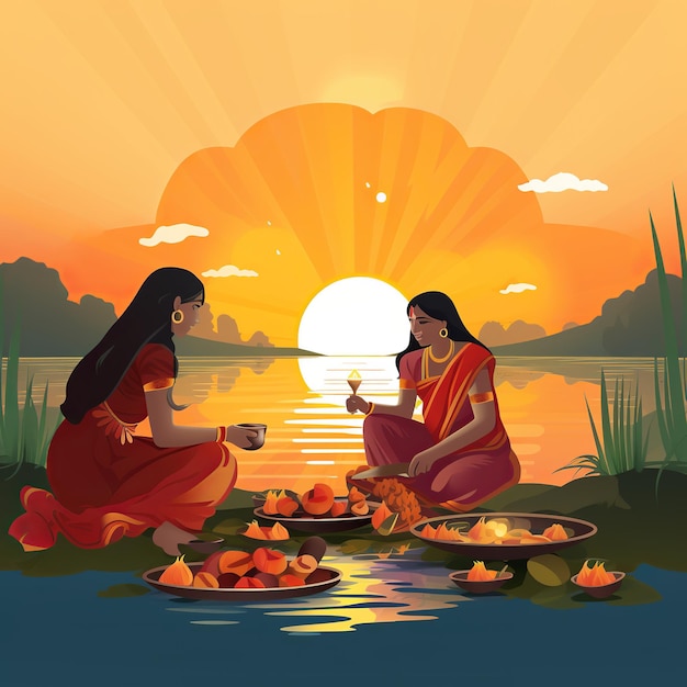 Illustration von Karba Chauth