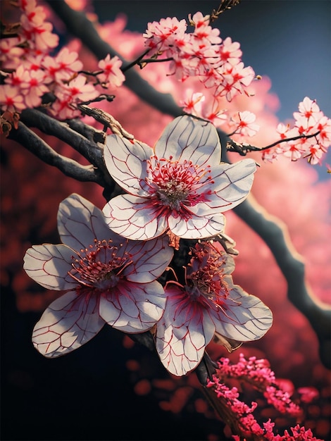 Illustration von Kirschblüten als Hintergrund