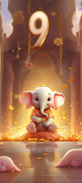 Foto illustration von lord ganesha für ganesh chaturthi ai generiert