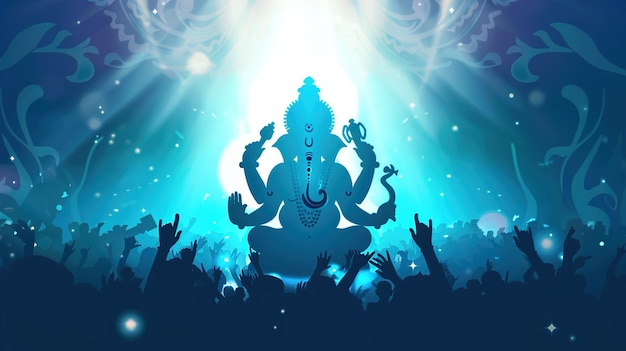 Illustration von Lord Ganpati Hintergrund für Ganesh Chaturthi