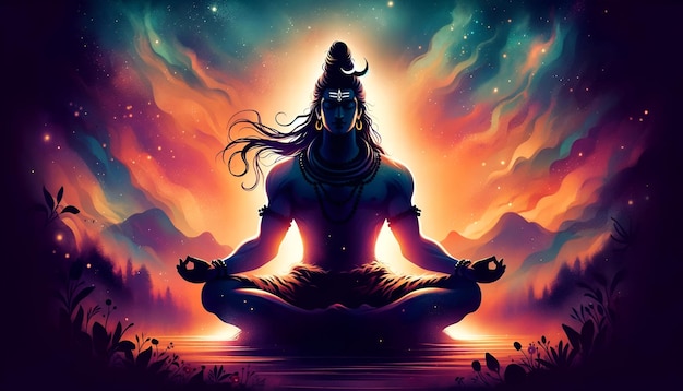 Illustration von Lord Shiva für den Masik Shivaratri-Tag