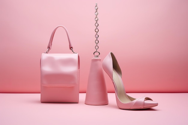 Illustration von Plastikspielzeugbeinen mit High Heels und kleiner Tasche Vektor