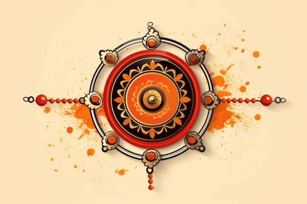 Illustration von Raksha Bandhan mit wunderschönem Rakhi-Design