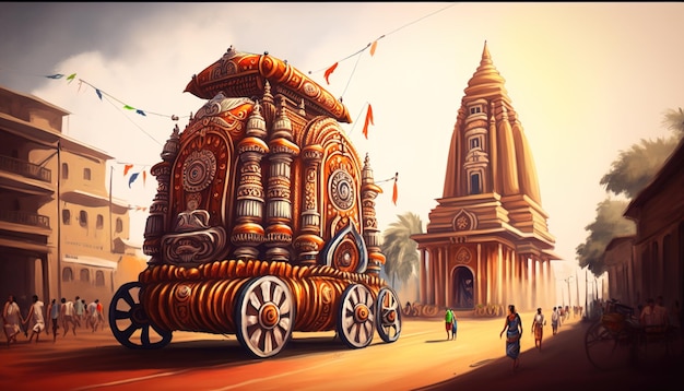 Illustration von Ratha Yatra. Herr Jagannath