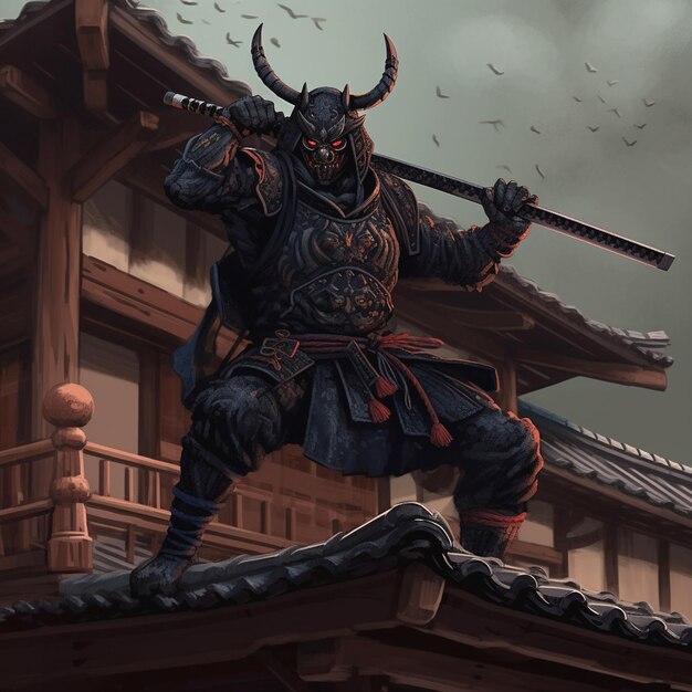 Illustration von Samurai