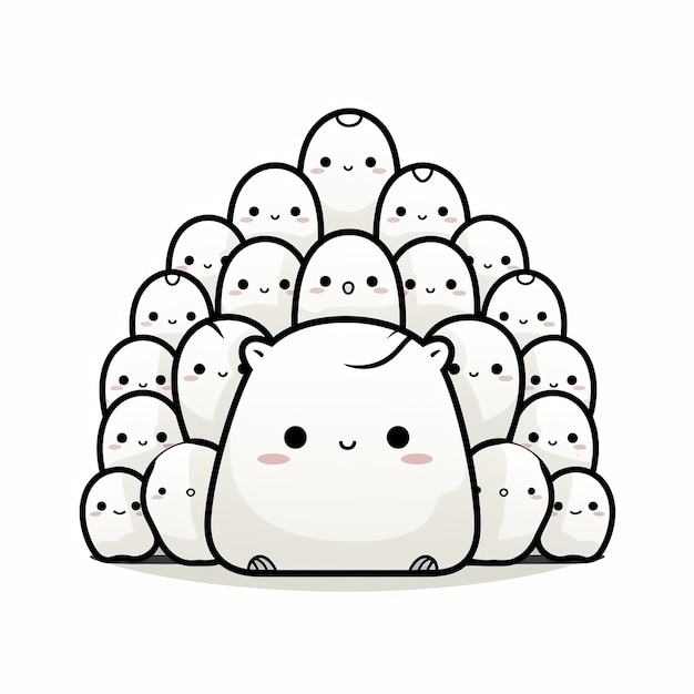 Illustration von Squishmallows. Malvorlagen für Kinder Squishmallows