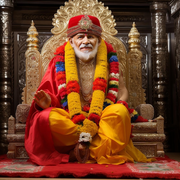 Illustration von Sri Shirdi Sai Baba Murty Darshan