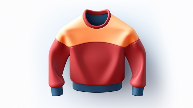 Illustration von Sweatshirt-Sportthema3D-Cartoon-Ikonometrikmin