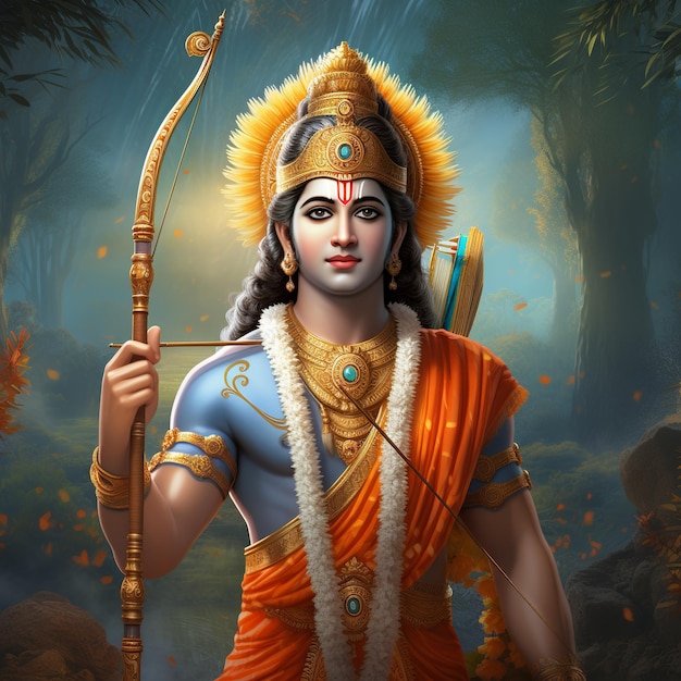 Illustration von Teilen Sie Ihre liebsten Bilder von Lord Rama