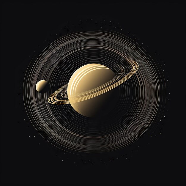 Illustration von Venus-Saturn-Monden-Planeten von Mars-Planeten-Planeten