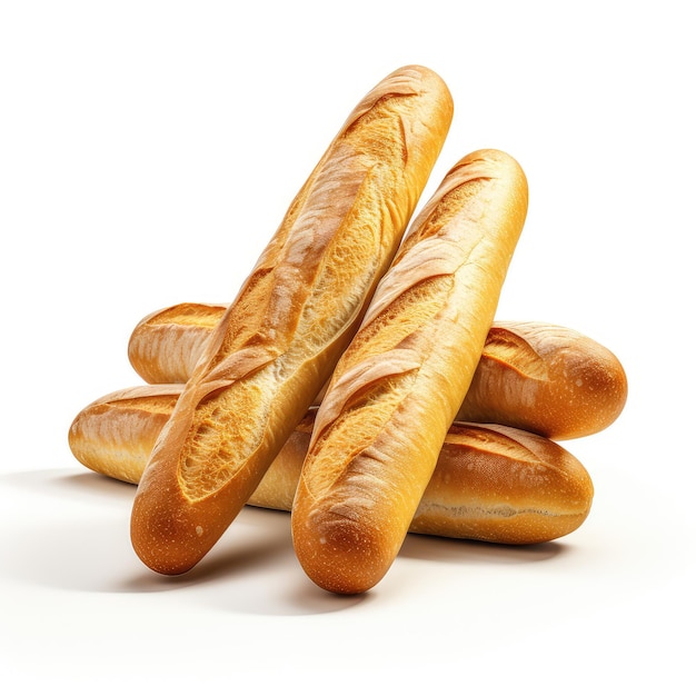 Illustration weißes Kunstwerk Baguettes