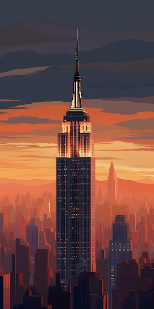 Foto illustration zum empire state building