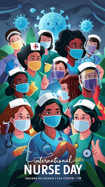 Illustration zum glücklichen internationalen Tag der Krankenschwestern