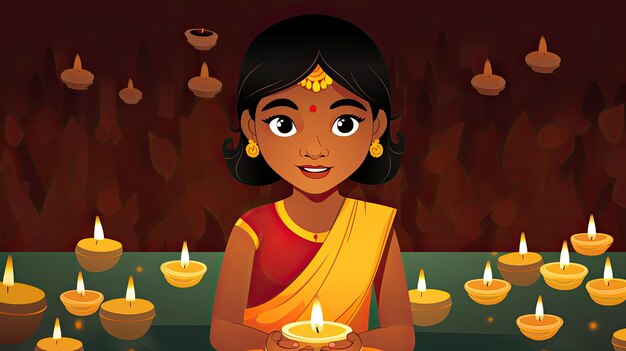 Illustration zur Diwali-Feier