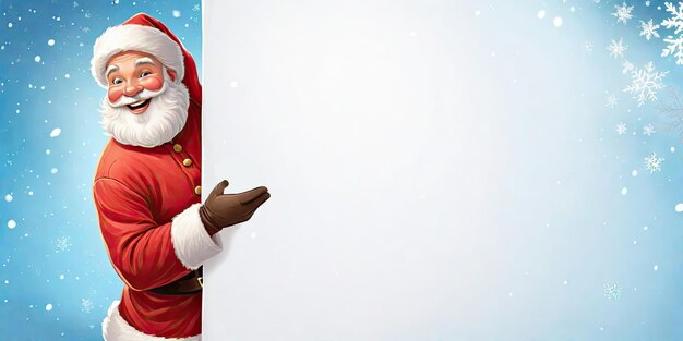 Foto illustrationsgemälde des weihnachtsmanns am winterweihnachtsabend